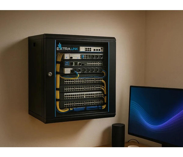 ExtraLink Lite 9U 530x400 Czarna wisząca - 1484054 - zdjęcie 8